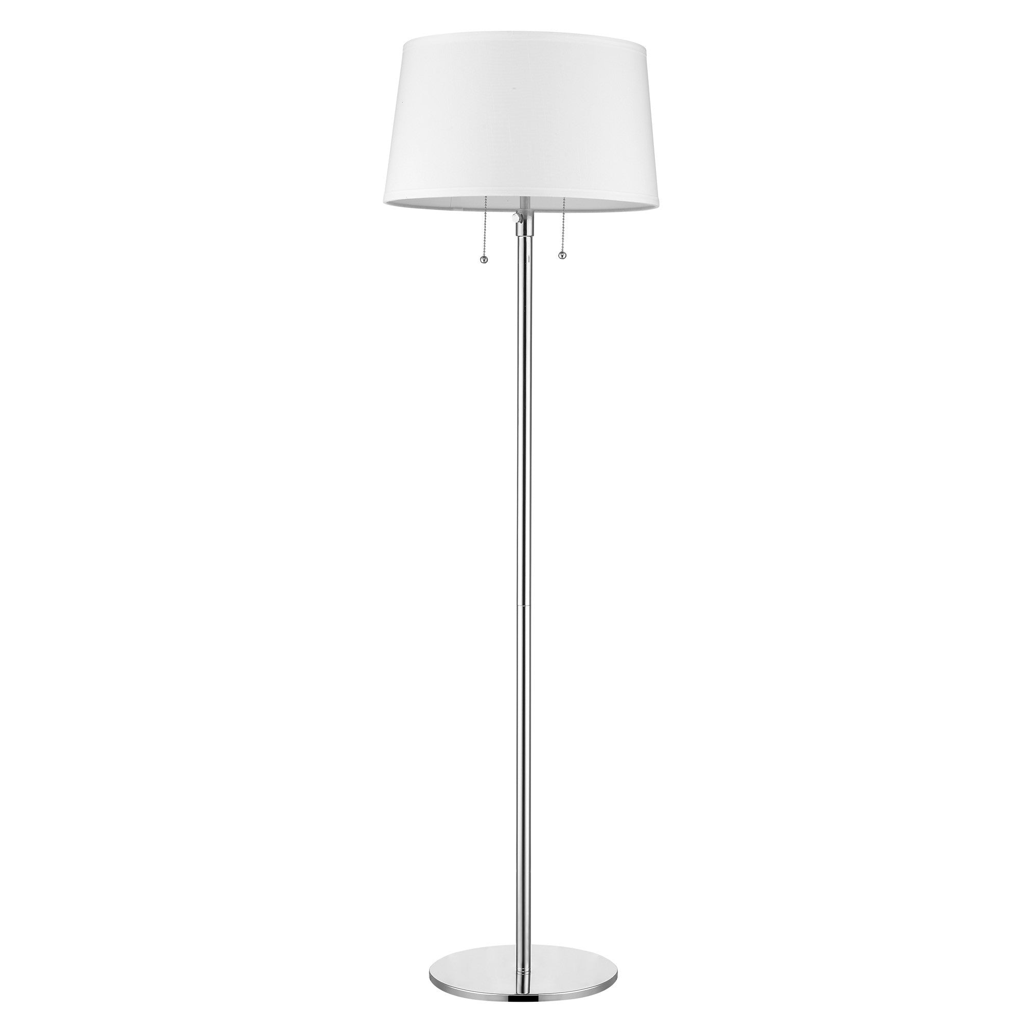 59" Floor Lamp With White Linen Empire Shade-Floor Lamps-DECOROLALA