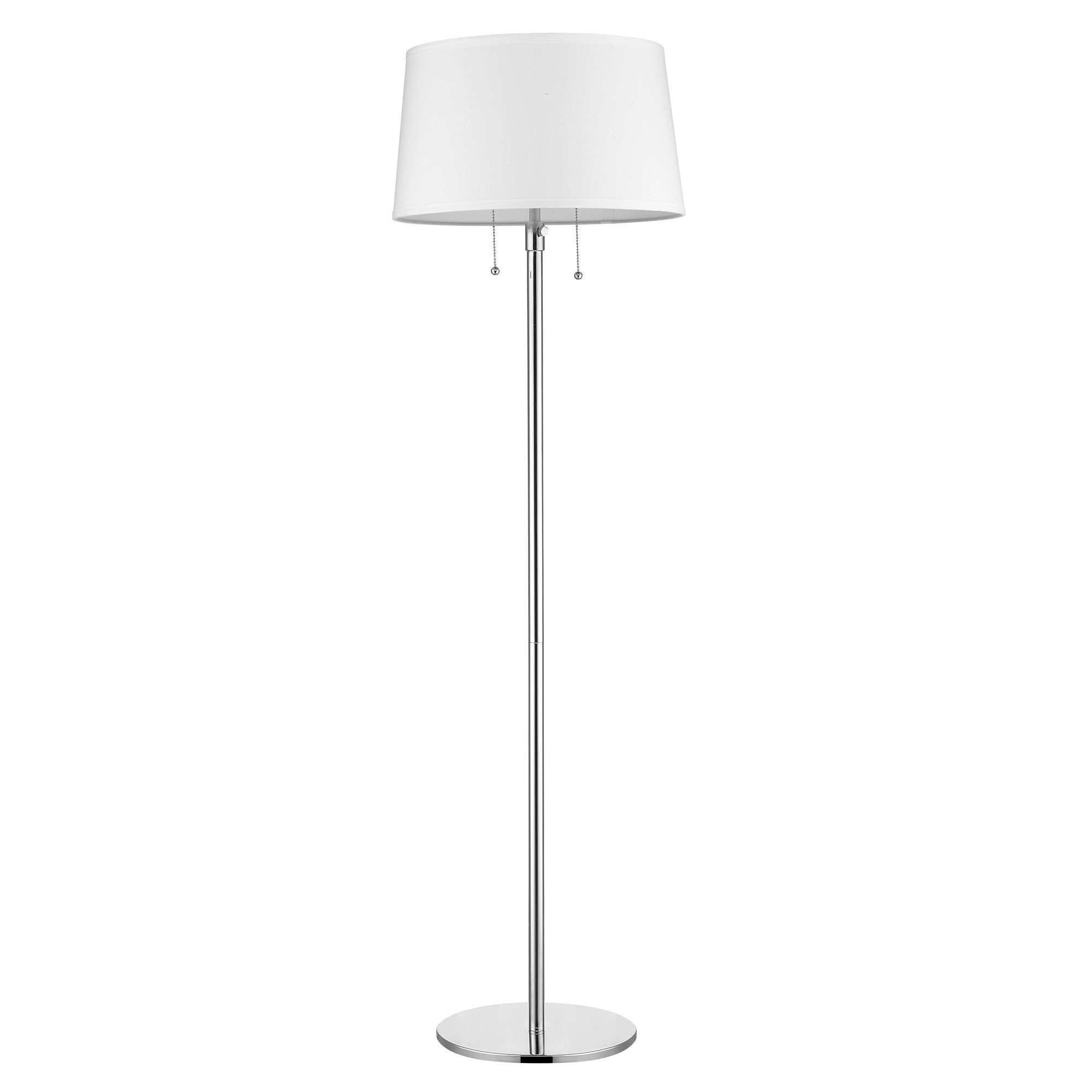 59" Floor Lamp With White Linen Empire Shade-Floor Lamps-DECOROLALA
