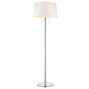59" Floor Lamp With White Linen Empire Shade-Floor Lamps-DECOROLALA