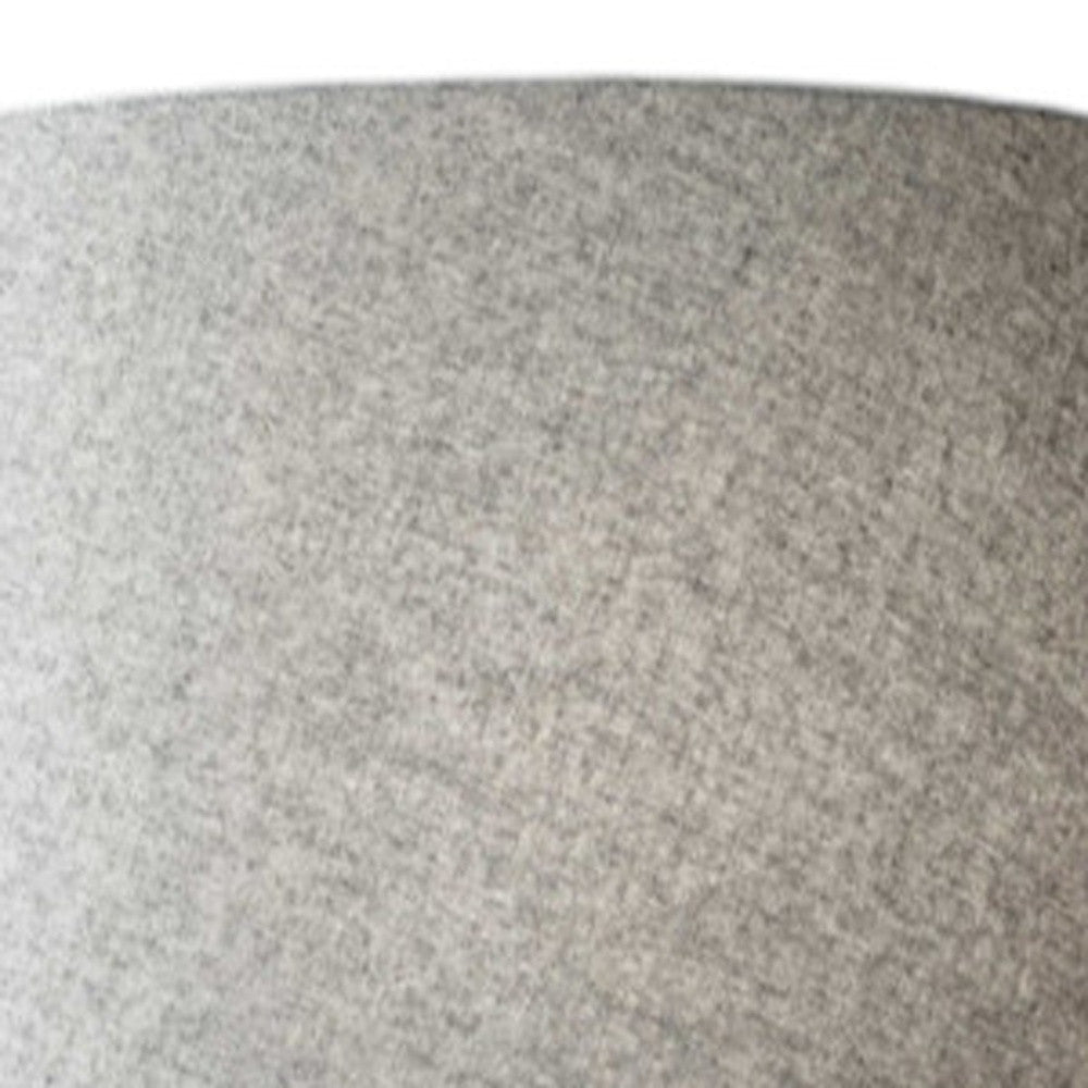 59" Natural Solid Wood Tripod Floor Lamp With Gray Fabric Empire Shade-Floor Lamps-DECOROLALA