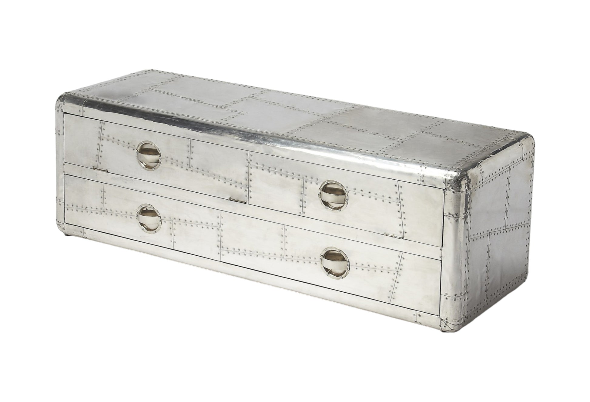 59" Silver Solid Wood Enclosed and Open Storage TV Stand-TV Stands-DECOROLALA