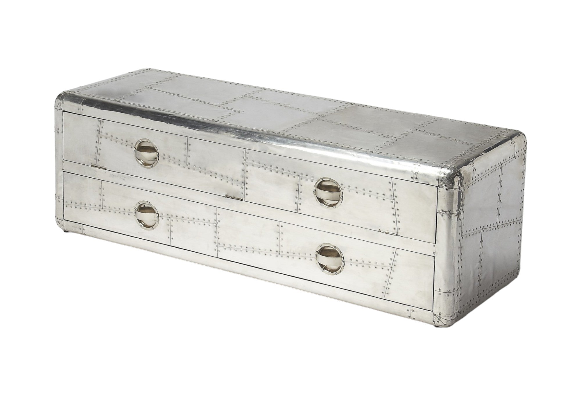 59" Silver Solid Wood Enclosed and Open Storage TV Stand-TV Stands-DECOROLALA