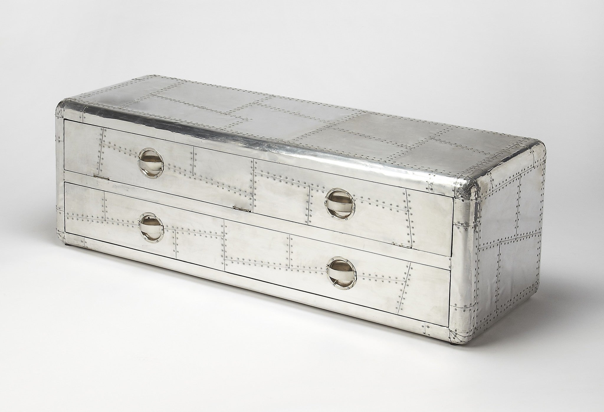 59" Silver Solid Wood Enclosed and Open Storage TV Stand-TV Stands-DECOROLALA