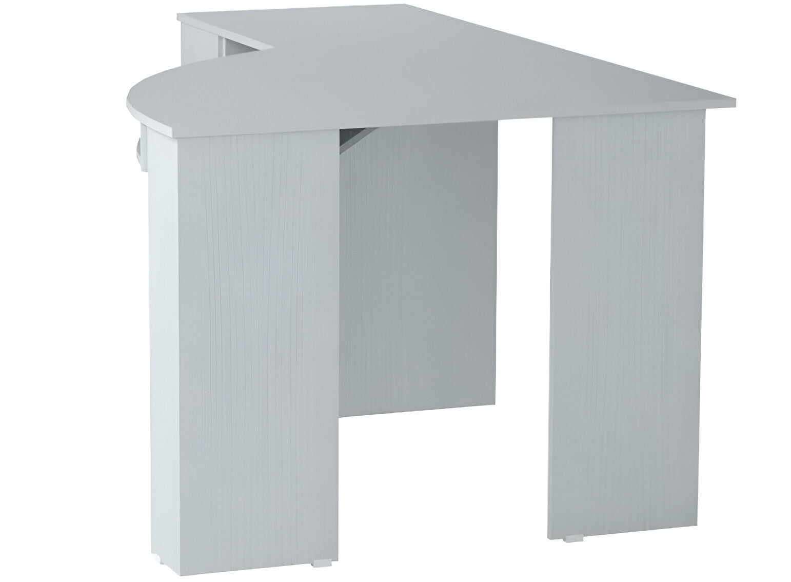59" White Corner Computer Desk With Two Drawers-Desks-DECOROLALA