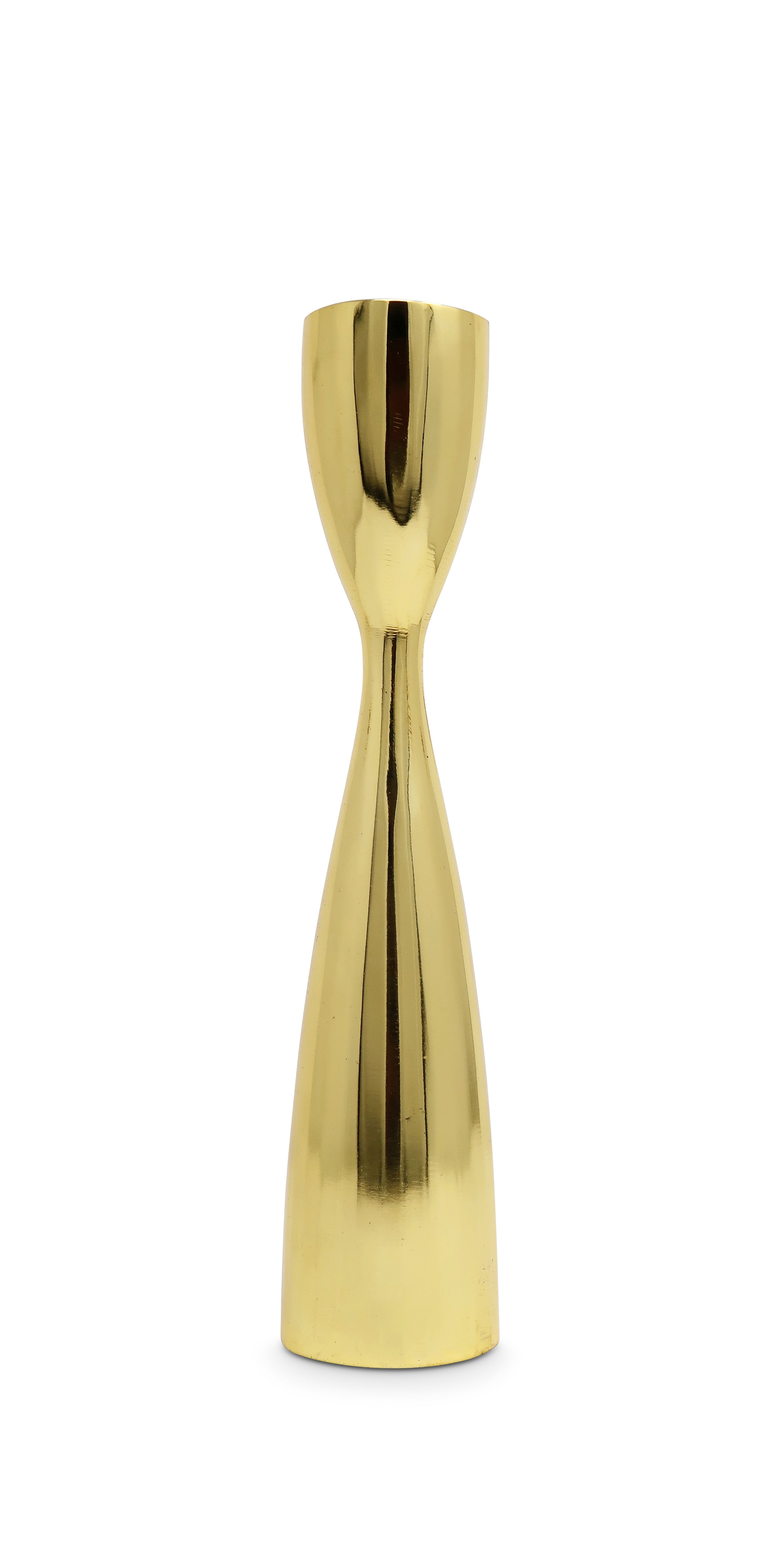 10" Gold Stainless Steel Tabletop Taper Candlestick-Candle Holders-DECOROLALA