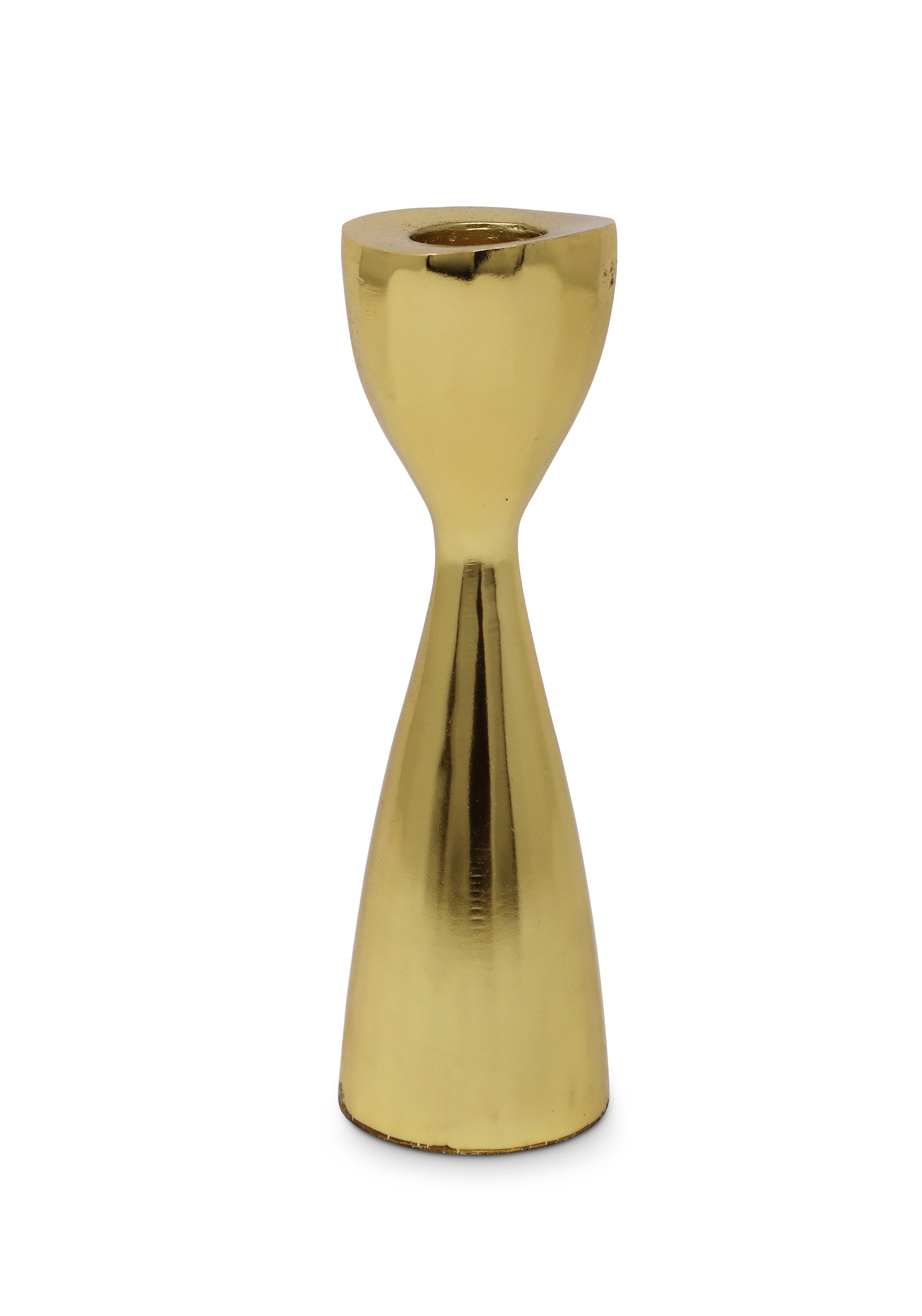6" Gold Stainless Steel Tabletop Taper Candlestick-Candle Holders-DECOROLALA