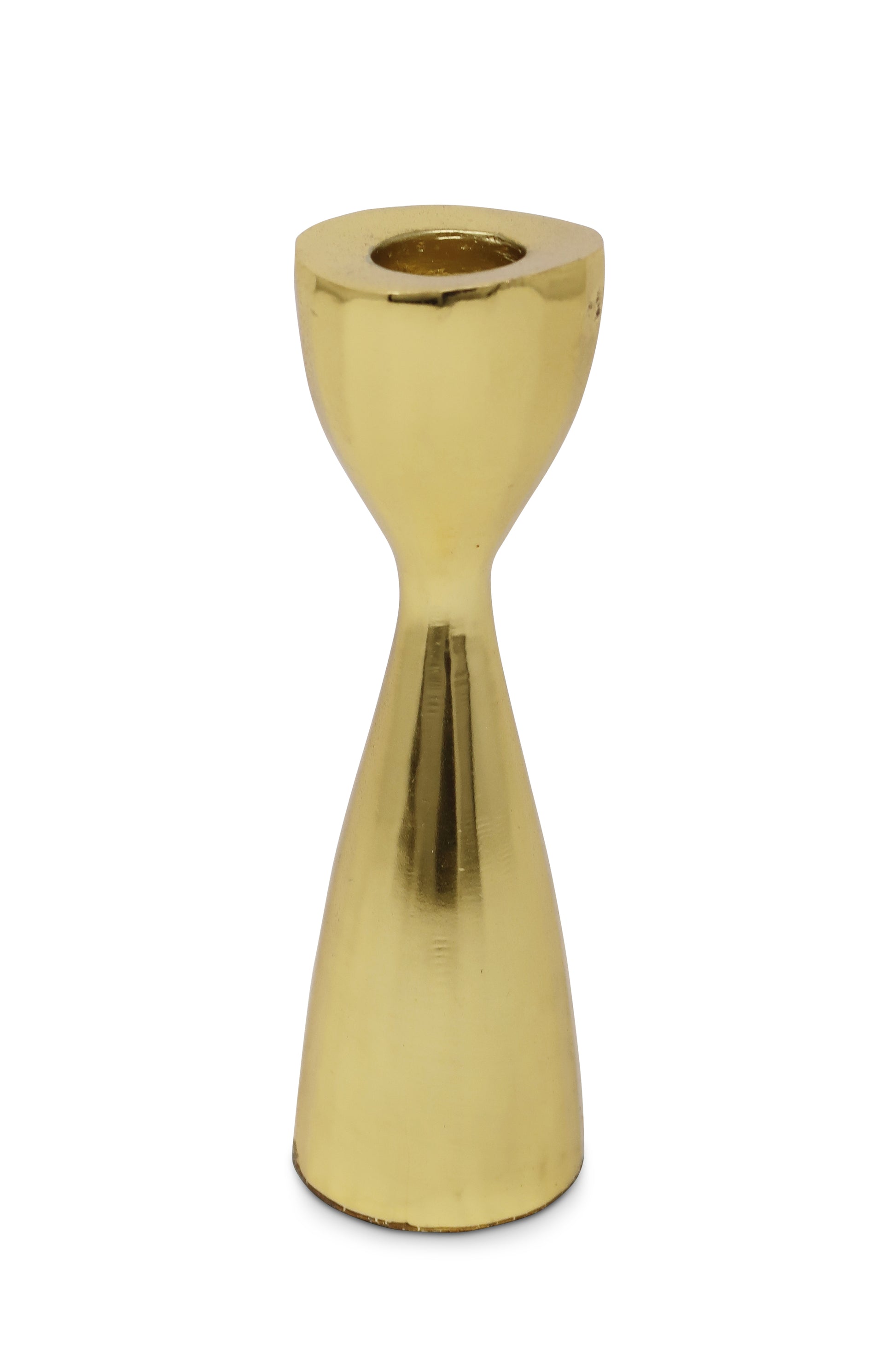6" Gold Stainless Steel Tabletop Taper Candlestick-Candle Holders-DECOROLALA