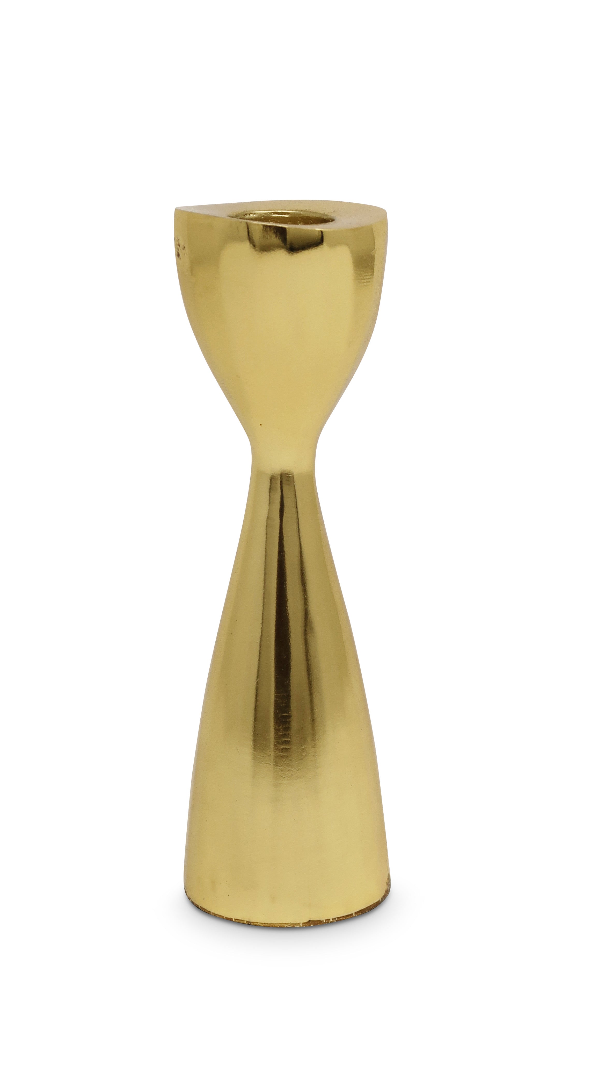 6" Gold Stainless Steel Tabletop Taper Candlestick-Candle Holders-DECOROLALA