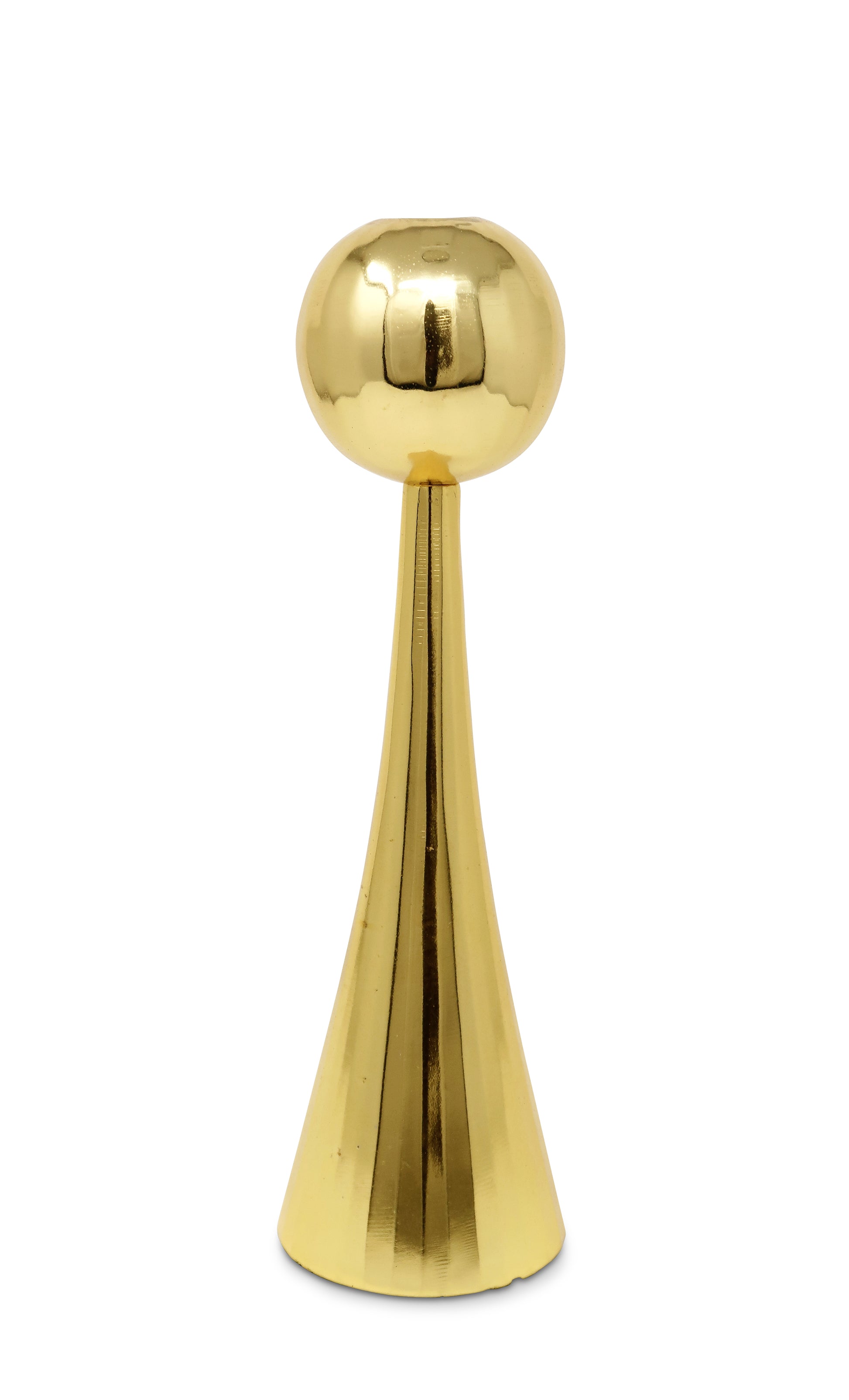 12" Gold Stainless Steel Tabletop Taper Candlestick-Candle Holders-DECOROLALA