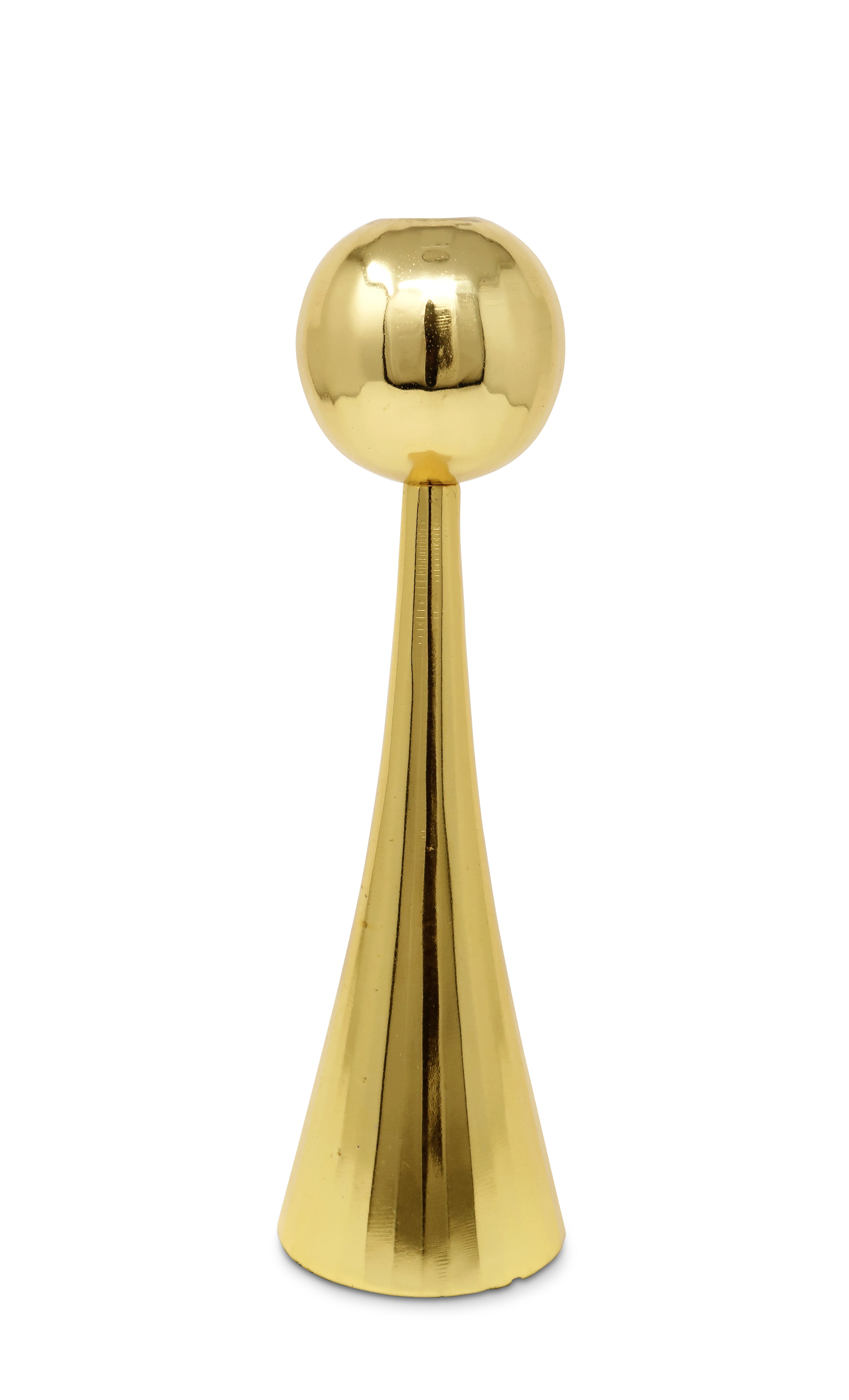 12" Gold Stainless Steel Tabletop Taper Candlestick-Candle Holders-DECOROLALA