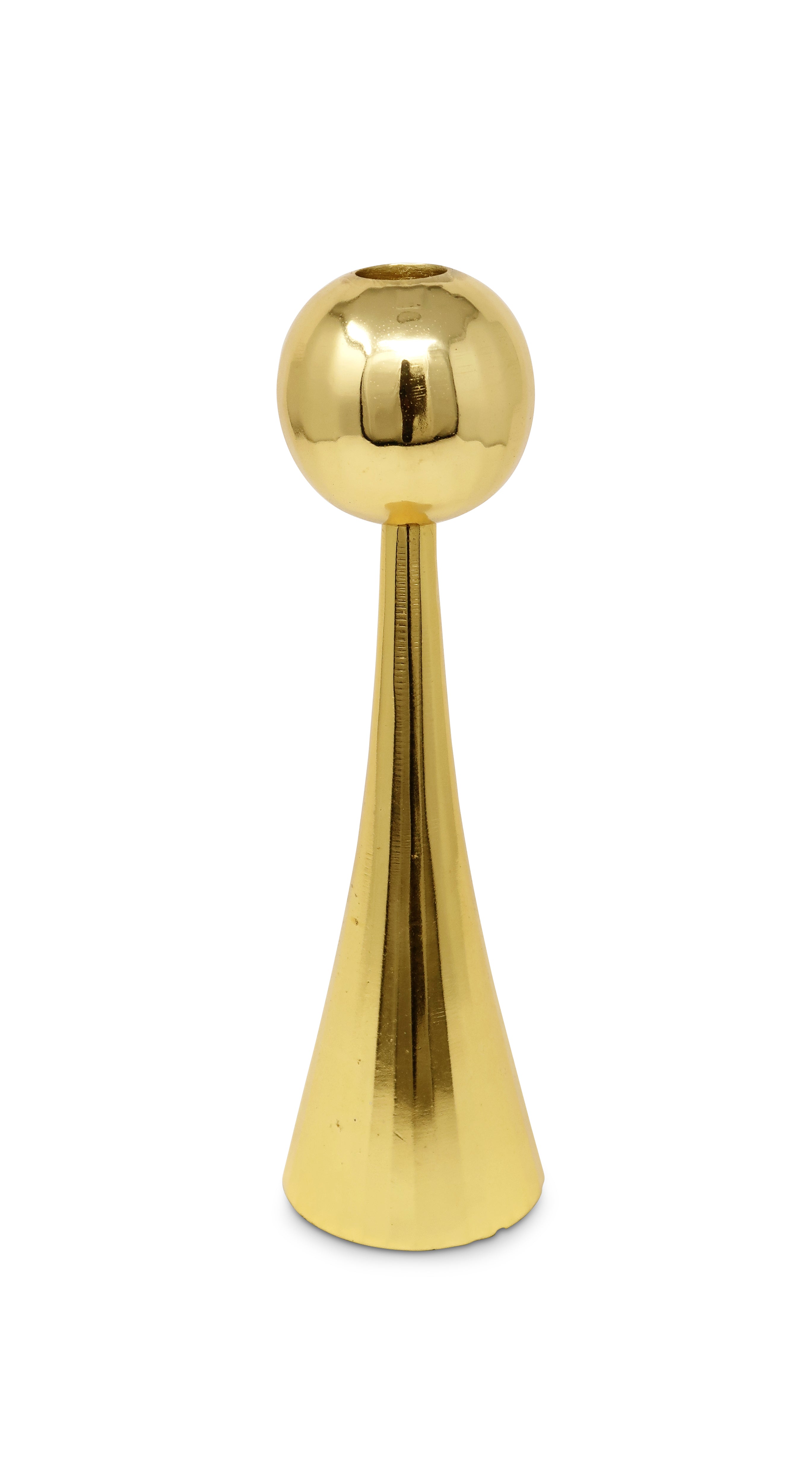 12" Gold Stainless Steel Tabletop Taper Candlestick-Candle Holders-DECOROLALA