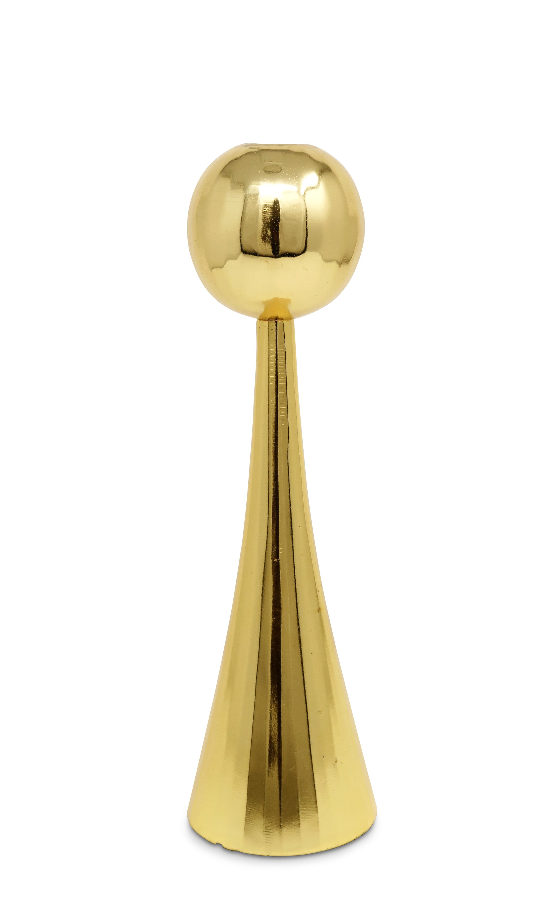 12" Gold Stainless Steel Tabletop Taper Candlestick-Candle Holders-DECOROLALA