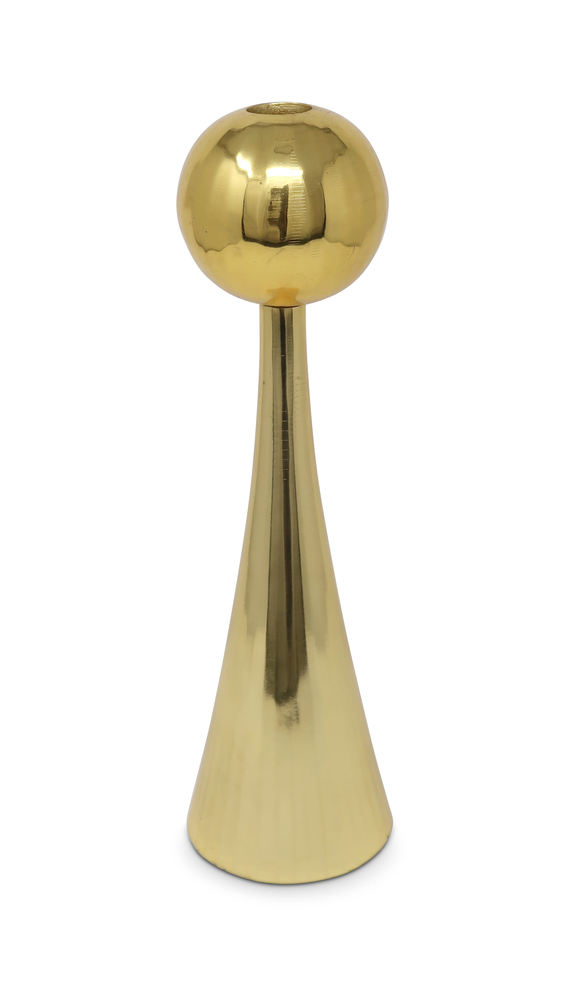 10" Gold Stainless Steel Tabletop Taper Candlestick-Candle Holders-DECOROLALA