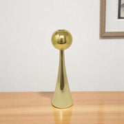 10" Gold Stainless Steel Tabletop Taper Candlestick-Candle Holders-DECOROLALA