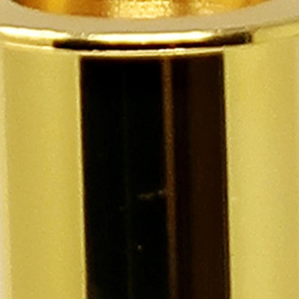 14" Clear And Gold Geo Stacks Crystal Tabletop Taper Candlestick-Candle Holders-DECOROLALA