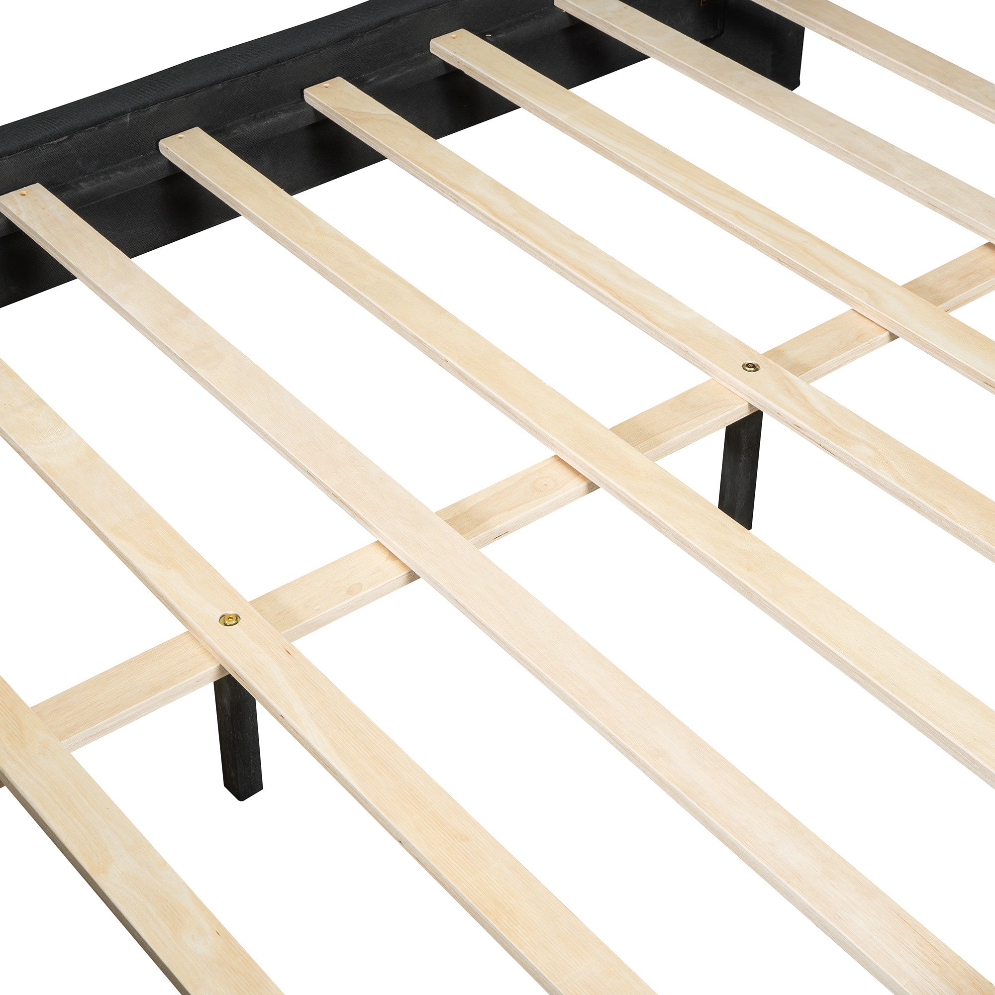 Black Tufted Velvet Upholstered Queen Bed Frame-6