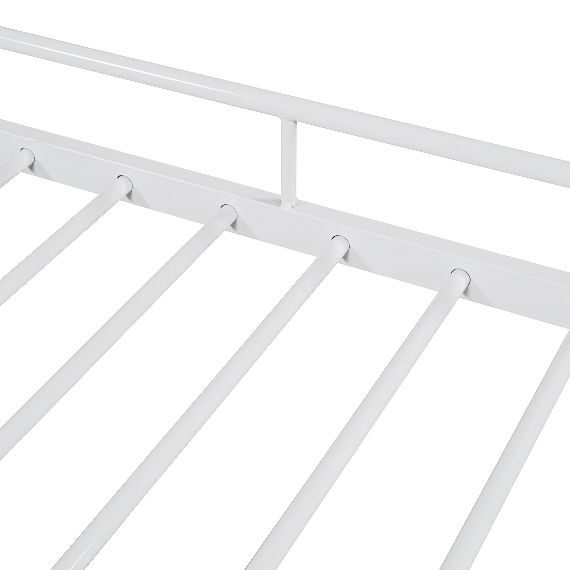 White Metal Full Day Bed With Trundle-6