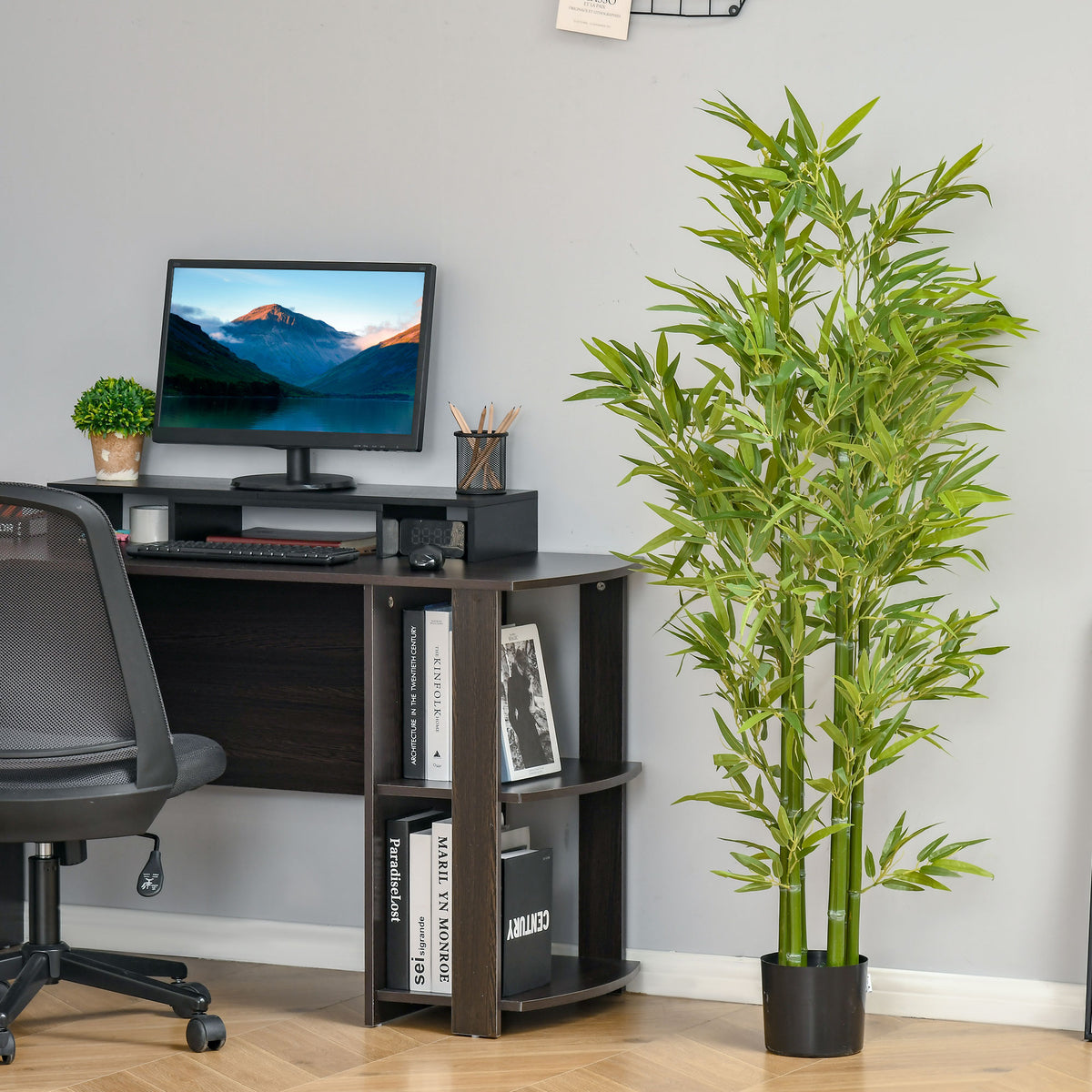 5FT Artificial Bamboo Tree Faux Decorative Plant in Nursery Pot for Indoor D√©cor-Artificial Trees-DECOROLALA