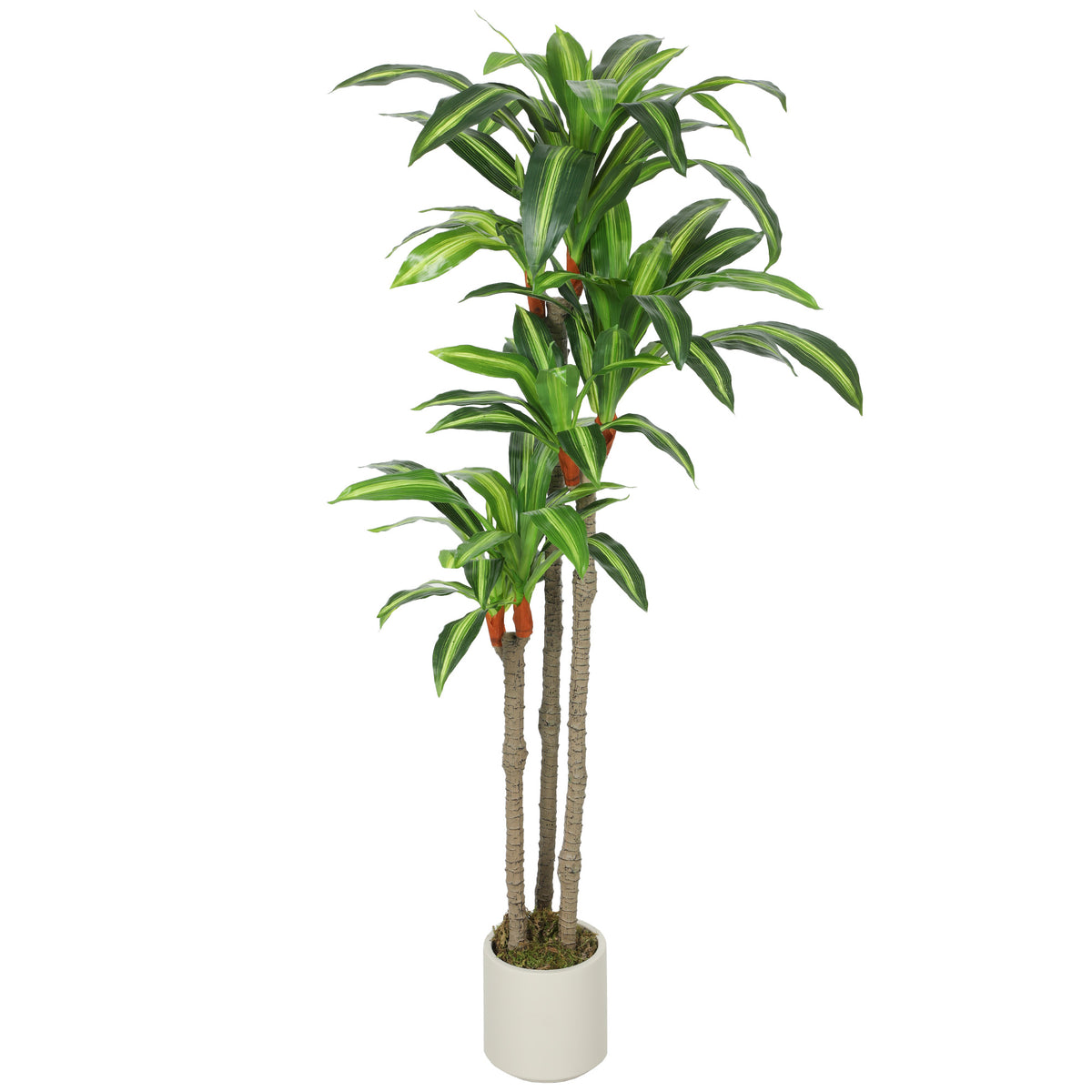 5FT Dracaena Fake Plant, Artificial Plant with Bendable Trunks for Home Office Decor, Green-Artificial Trees-DECOROLALA
