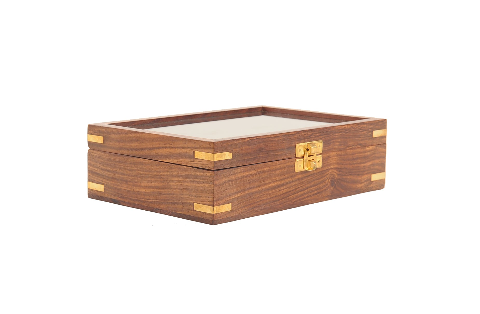 5.25" X 8" X 2.5" Wooden Game Set With Brass Goblet-Sculptures-DECOROLALA