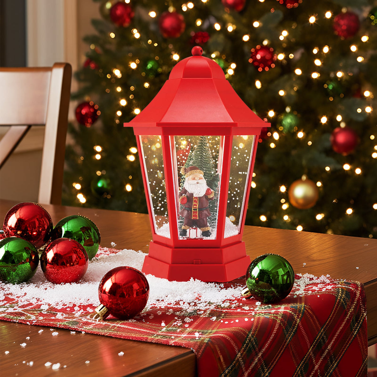 5.3 Feet Musical Christmas Street Lamp with 60 Warm White LED Lights-Red-Christmas Decorations & Accessories-DECOROLALA
