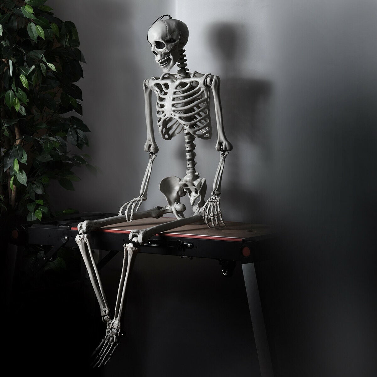 5.4 Feet Halloween Skeleton Life Size Realistic Full Body Hanging-Halloween-DECOROLALA
