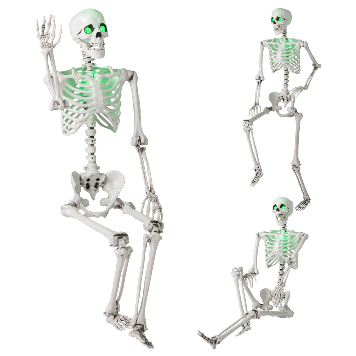 5.5 FT Halloween Skeleton Life-Size Posable for Indoor Outdoor Decoration-Halloween-DECOROLALA