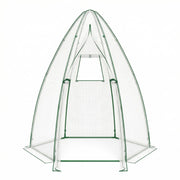 5.5 x 5.5 x 6 Feett Portable Garden Mini Greenhouse with All-Weather PE Cover-White-Greenhouses-DECOROLALA