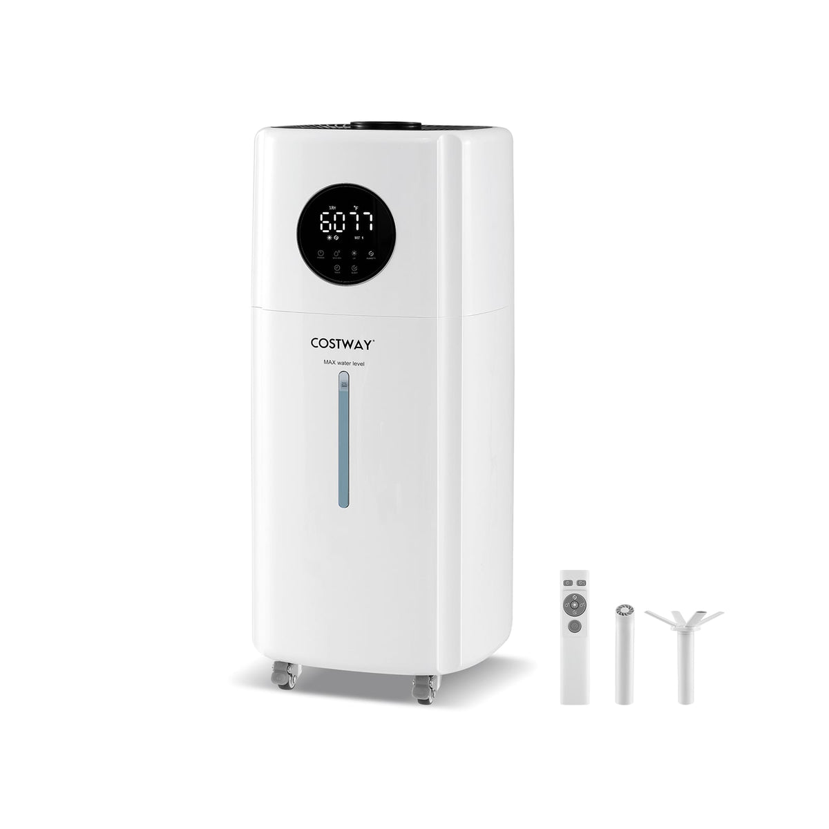 5.5Gal Humidifier with 360° Nozzles and Wheels for Large Room-White-Dehumidifiers-DECOROLALA