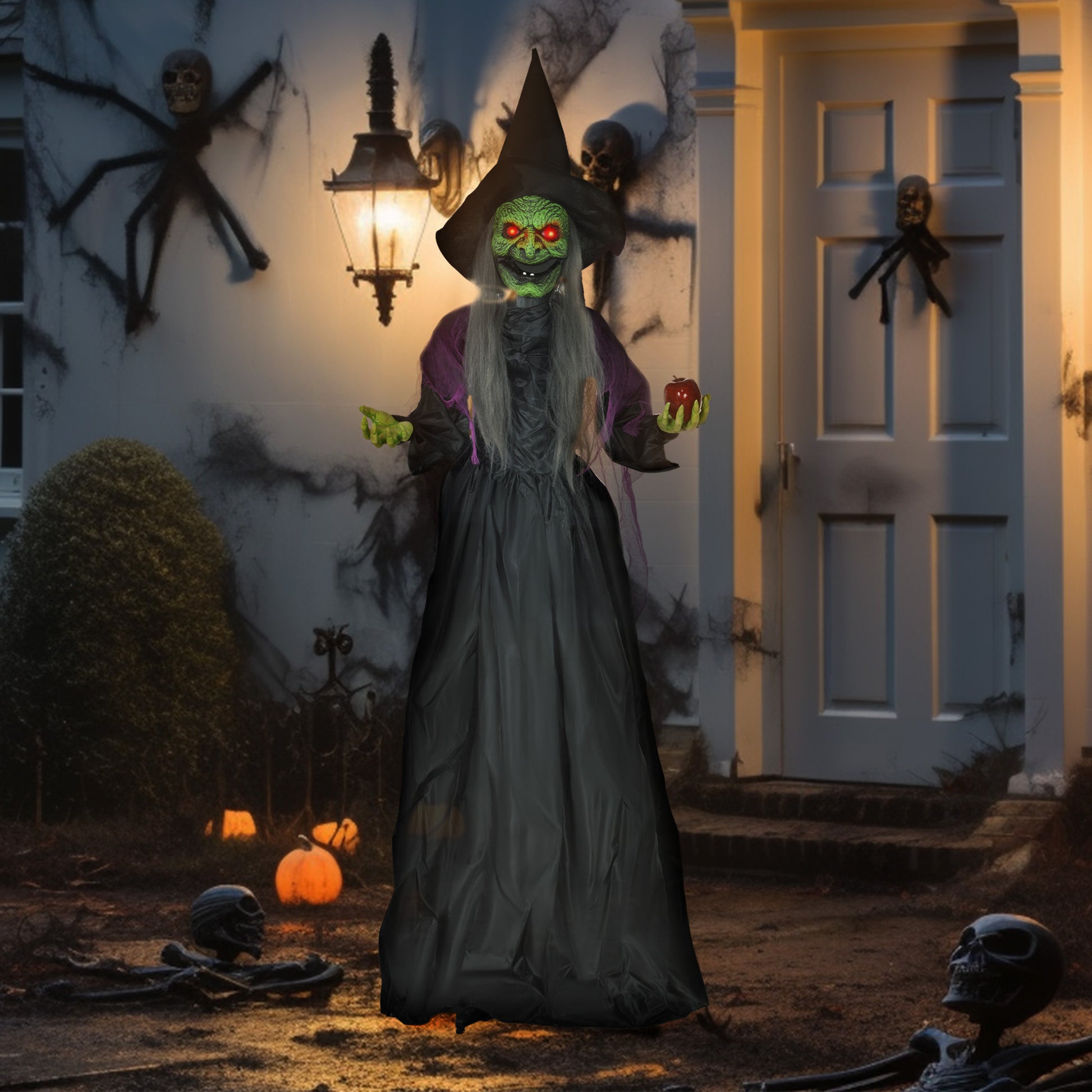 5.9' Animatronic Halloween Witch - Sound & Motion Activated-Home Furnishings > Holiday & Seasonal > Halloween Decorations-DECOROLALA