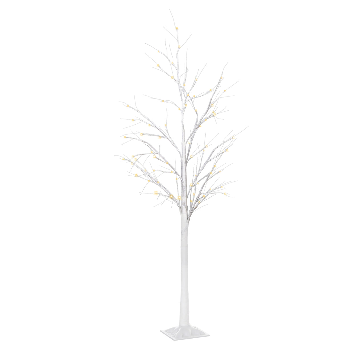 5ft Artificial Birch Tree Light - 58 LED 8 Modes White-Home Furnishings > Holiday & Seasonal > Christmas Decorations > Artificial Tree Light-DECOROLALA