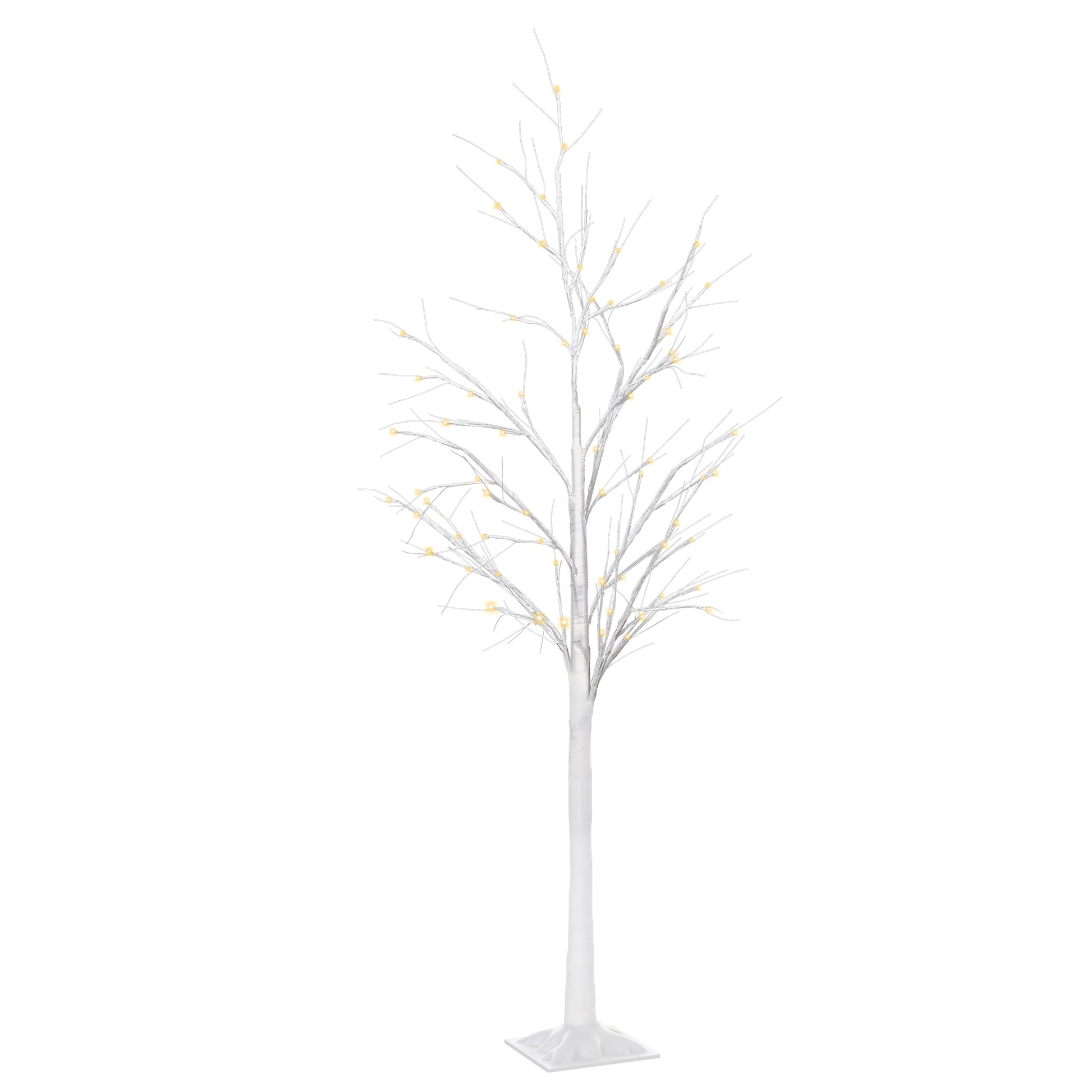 5ft Artificial Birch Tree Light - 58 LED 8 Modes White-Home Furnishings > Holiday & Seasonal > Christmas Decorations > Artificial Tree Light-DECOROLALA
