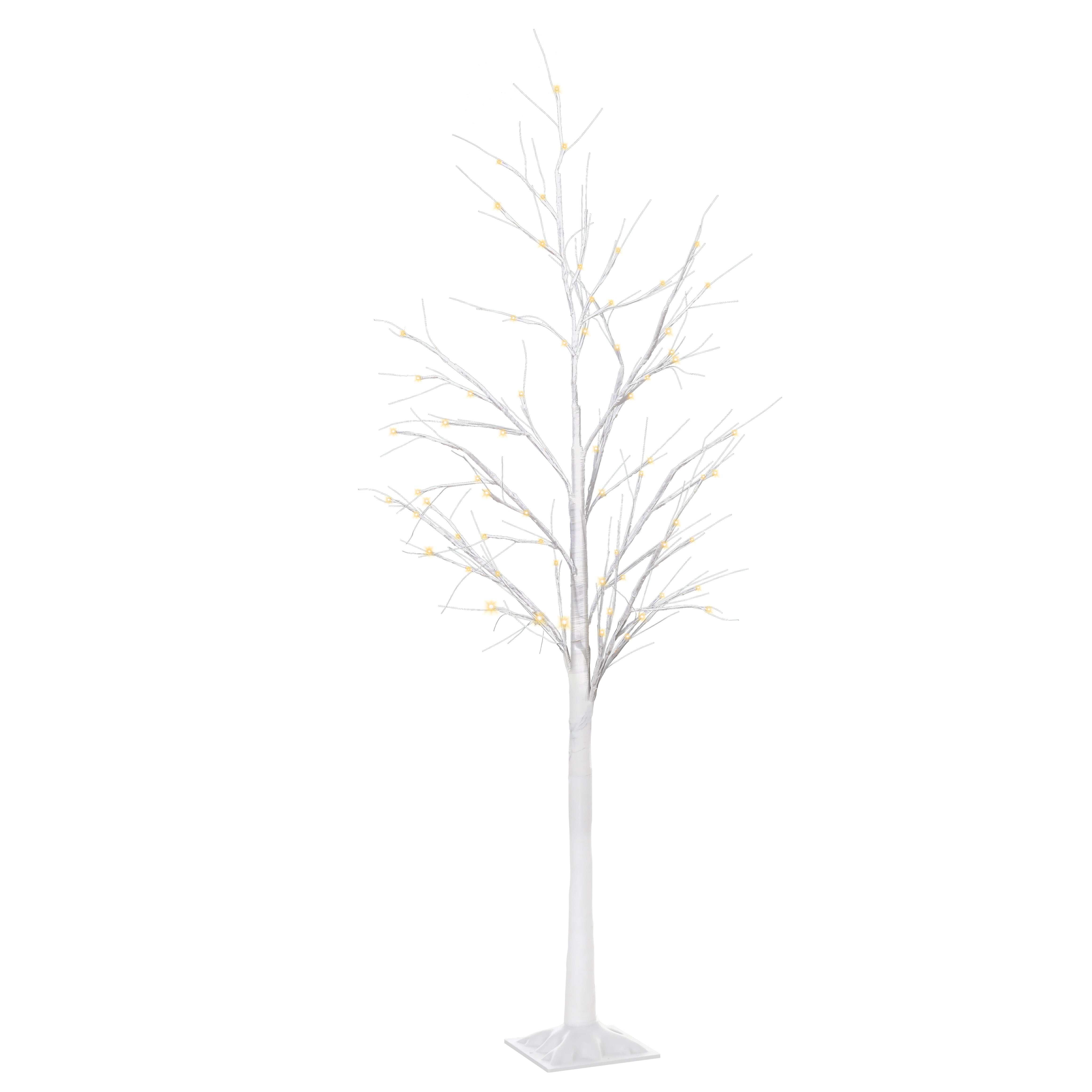5ft Artificial Birch Tree Light - 58 LED 8 Modes White-Home Furnishings > Holiday & Seasonal > Christmas Decorations > Artificial Tree Light-DECOROLALA
