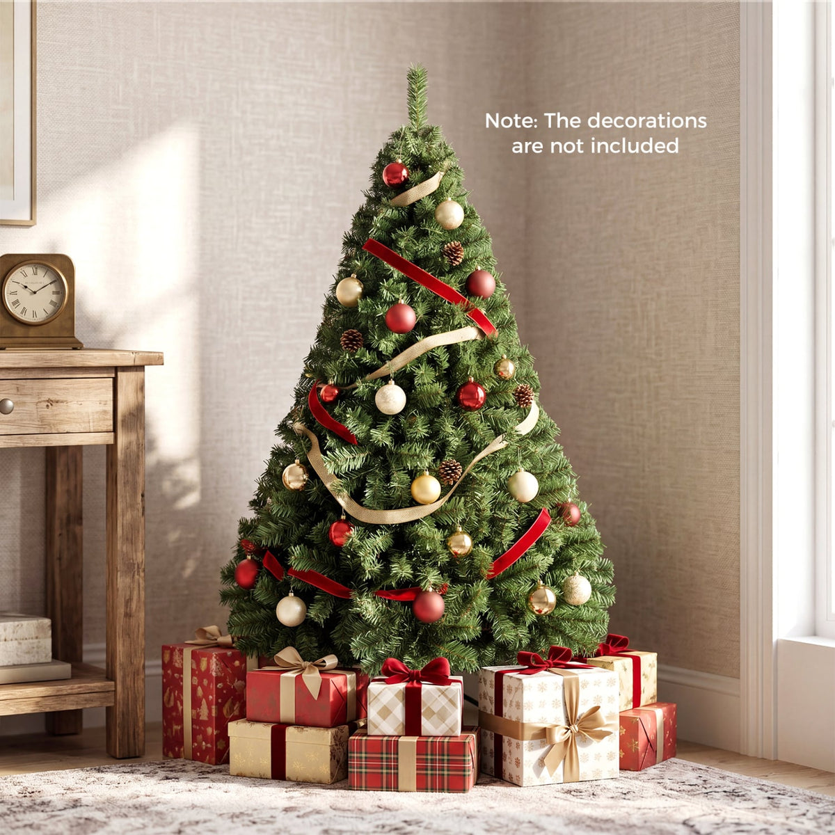 5ft Automatic Christmas Tree with 519 Full PVC Branch Tips-Christmas Trees-DECOROLALA