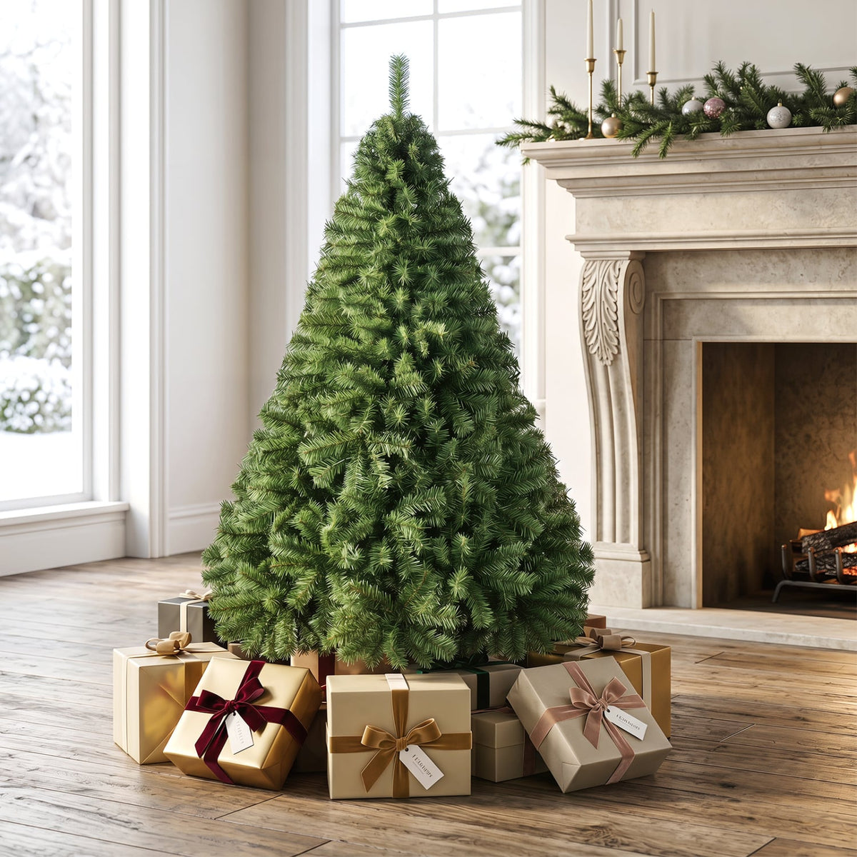 5ft Automatic Christmas Tree with 519 Full PVC Branch Tips-Christmas Trees-DECOROLALA
