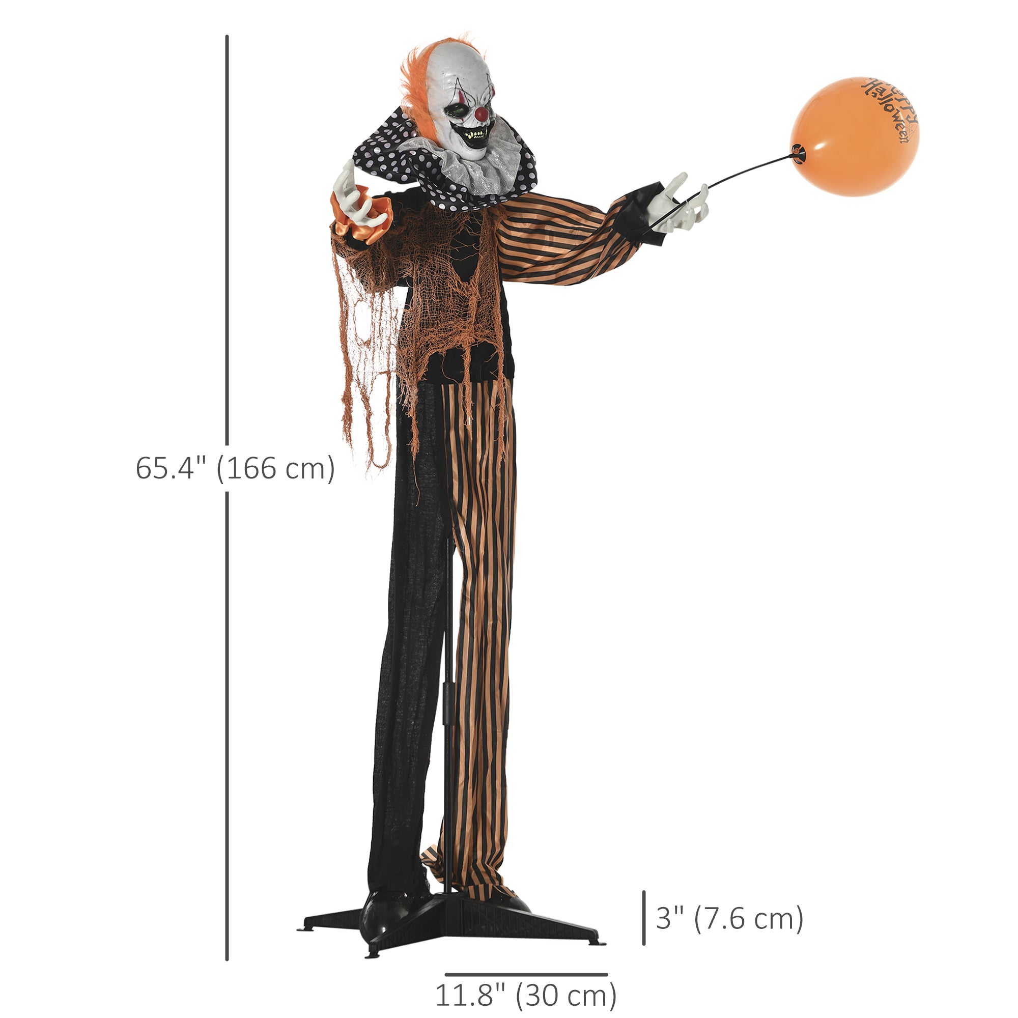5ft Life Size Animated Talking Halloween Circus Clown-Home Furnishings > Holiday & Seasonal > Halloween Decorations-DECOROLALA