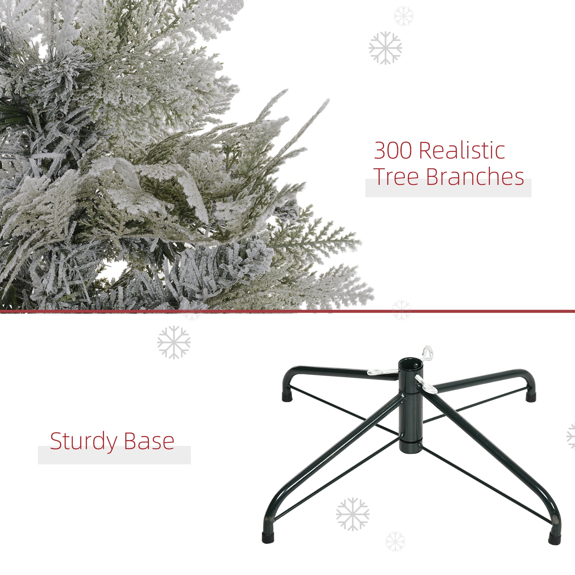 5ft Pencil Snow Flocked Artificial Christmas Tree - Green-Home Furnishings > Holiday & Seasonal > Christmas Trees > Pencil Christmas Trees-DECOROLALA