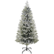5ft Pencil Snow Flocked Artificial Christmas Tree - Green-Home Furnishings > Holiday & Seasonal > Christmas Trees > Pencil Christmas Trees-DECOROLALA