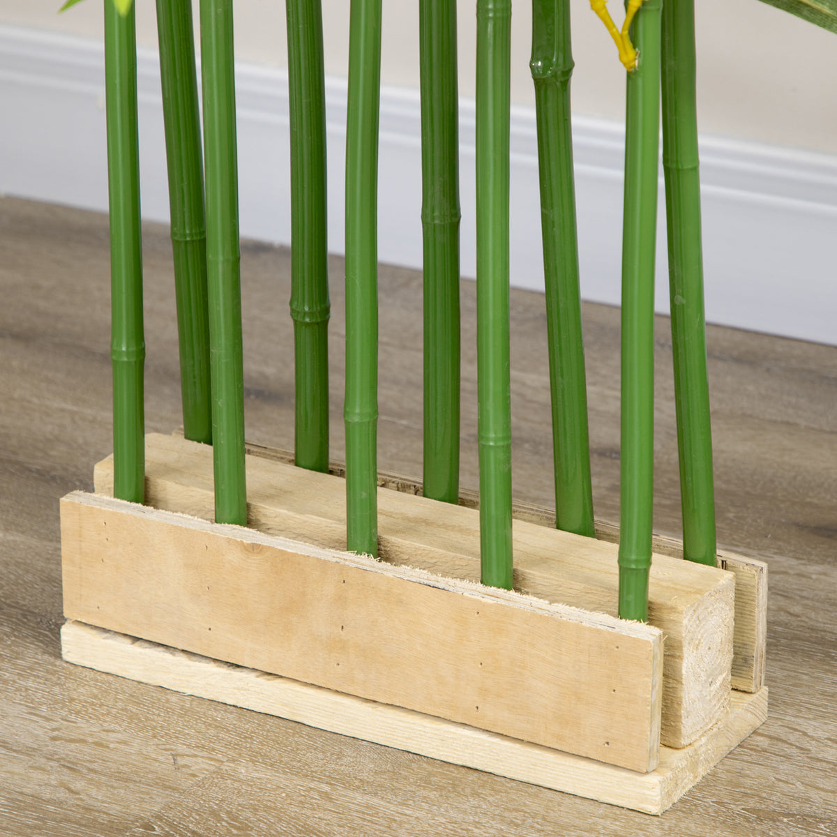 5ft Tall Artificial Bamboo Tree, Decorative Faux Plant with Pine Wood Base for Indoor Home Office Decor-Artificial Trees-DECOROLALA