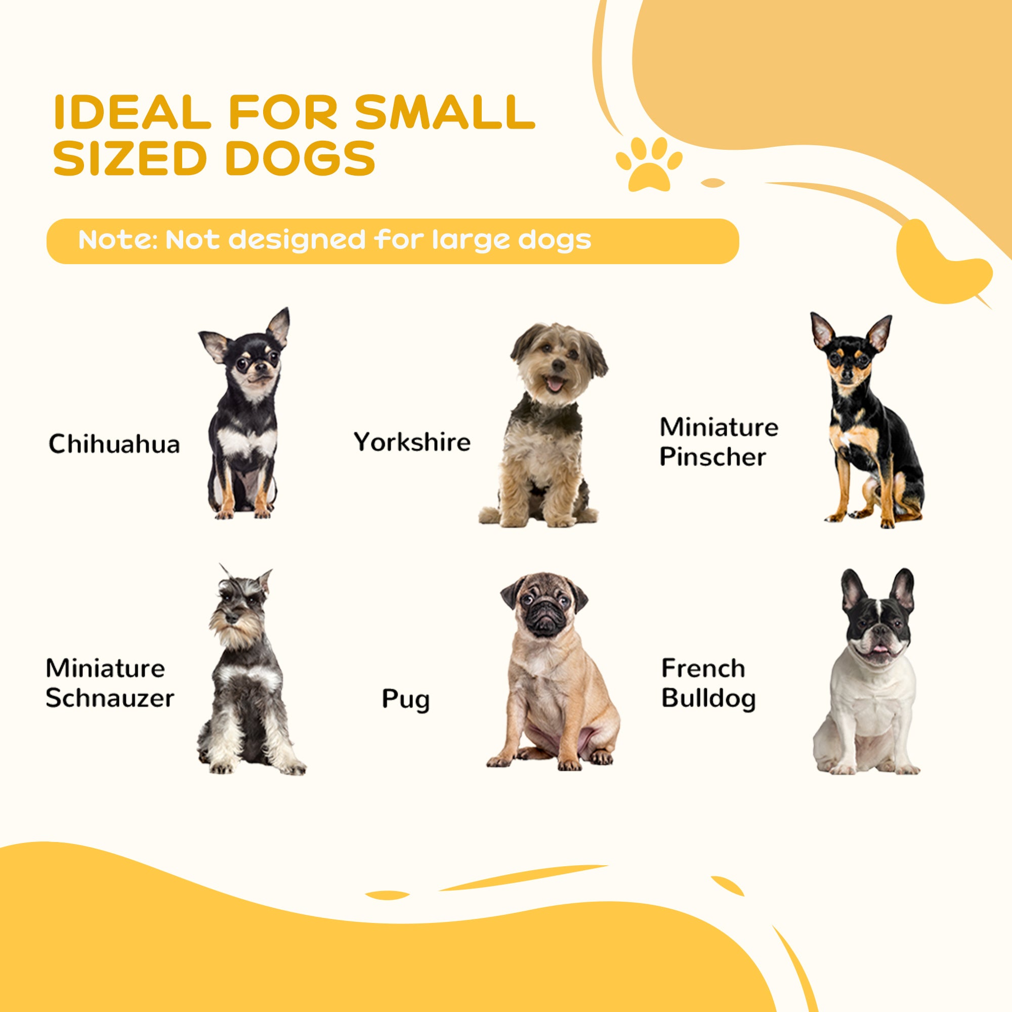Barrière autoportante pour animaux de 24" pour chiens avec 2 pieds de support, café