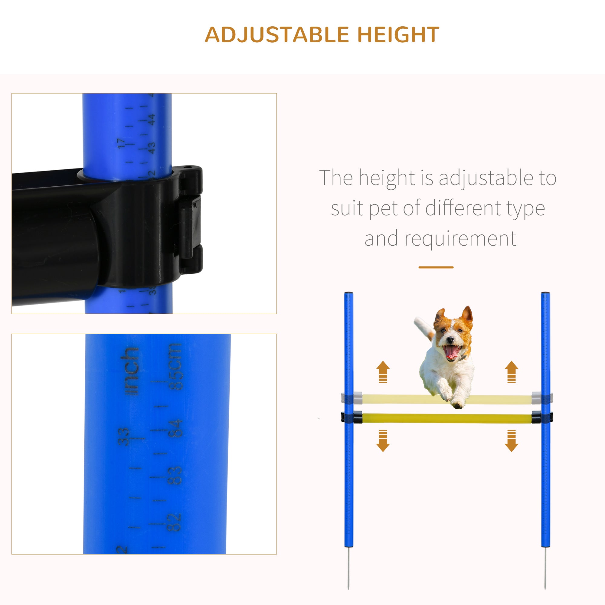 Kit de démarrage d’agilité canine, ensemble d’entraînement et d’exercice en extérieur pour animaux de compagnie