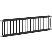 26"-37" Dog Gate, Adjustable Pet Gate, Fits 10" Tall with 2 Extension, Pressure Mount Kit for Stairs and Doorways, Black