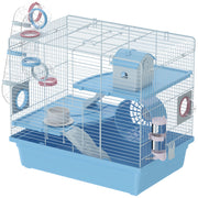 Hamster Cage, 3-Tier Small Animal Cage with Excerise Wheel, Food Bowl, Water Bottle, House, Tunnels, Ramps
