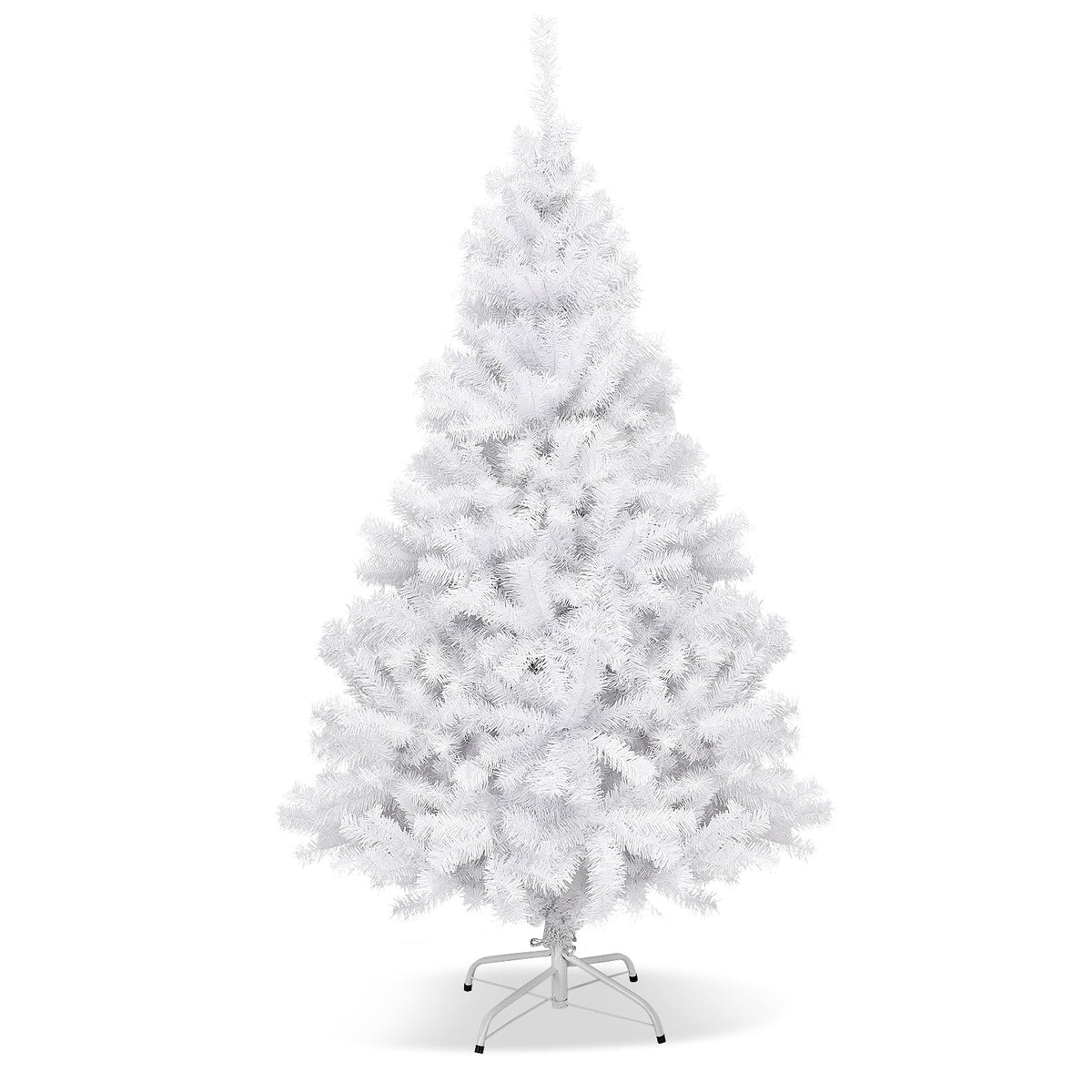 6' / 7.5' / 9' Hinged Artificial Christmas Tree with Metal Stand-6 ft-Christmas Trees-DECOROLALA