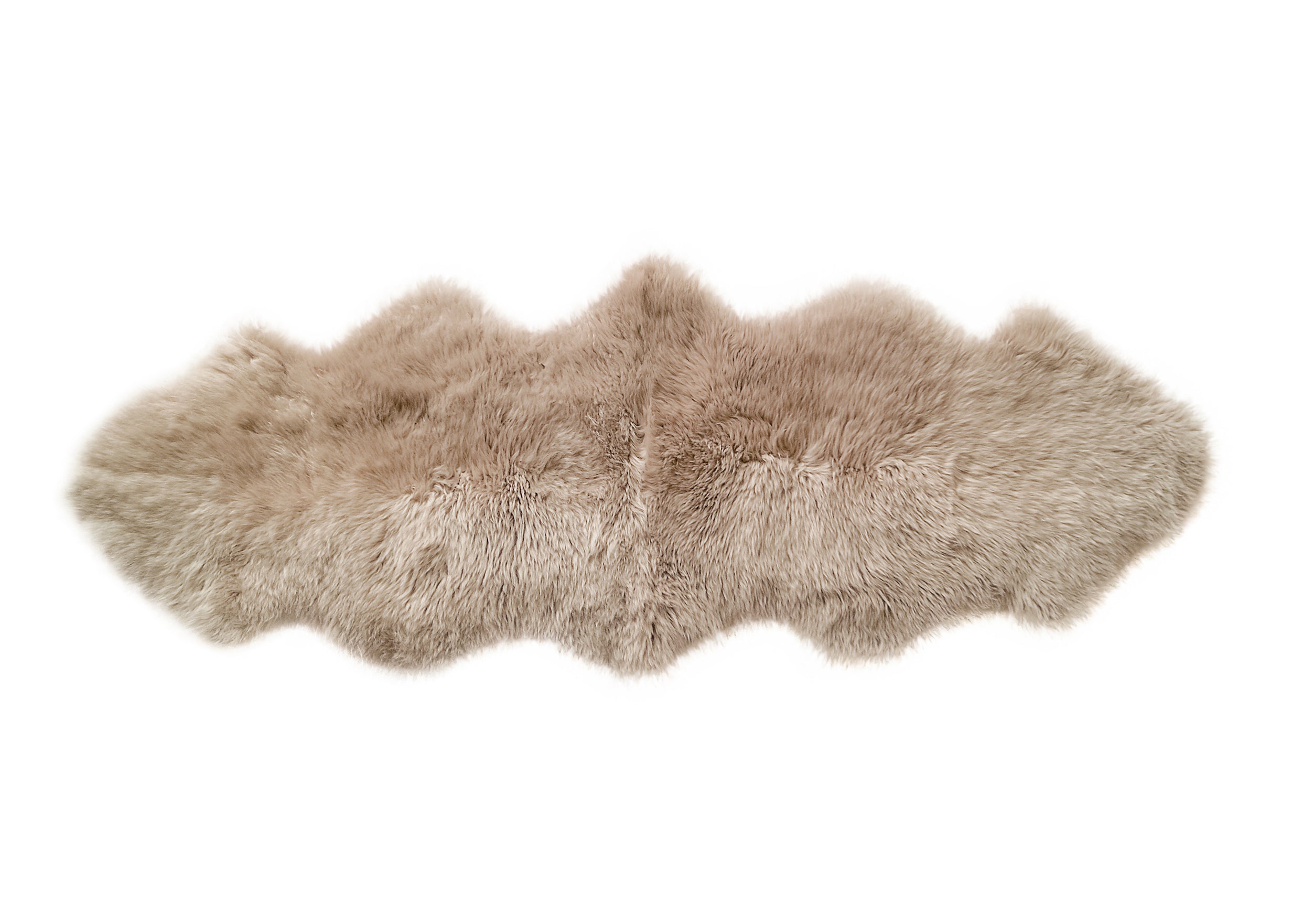 6' Black Genuine Sheepskin Animal Print Shag Area Rug-Area Rugs-DECOROLALA