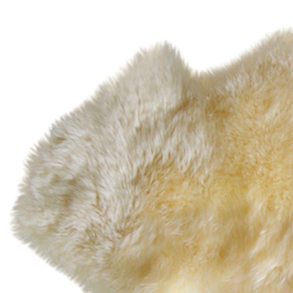 6' Black Genuine Sheepskin Animal Print Shag Area Rug-Area Rugs-DECOROLALA