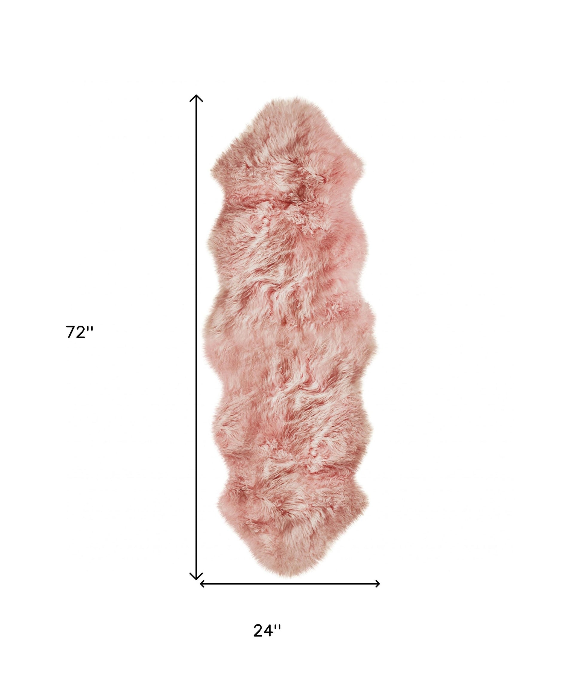 6' Black Genuine Sheepskin Animal Print Shag Area Rug-Area Rugs-DECOROLALA