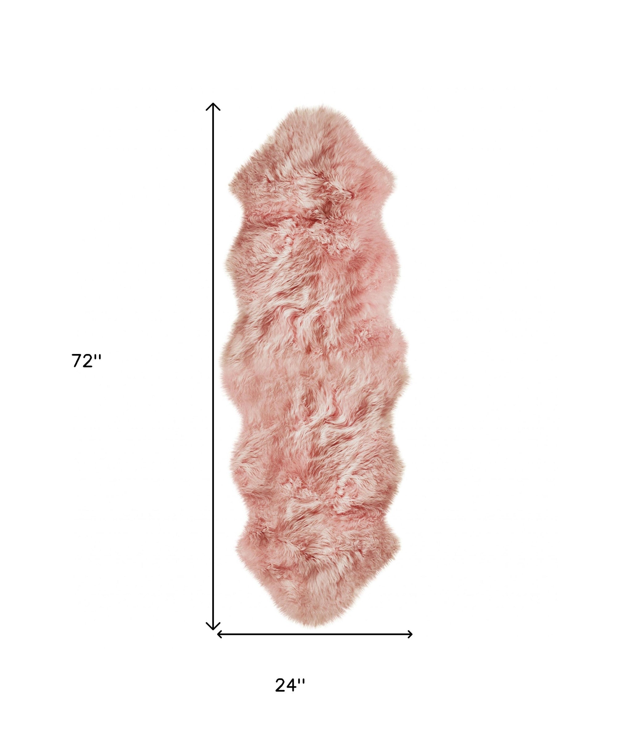 6' Black Genuine Sheepskin Animal Print Shag Area Rug-Area Rugs-DECOROLALA