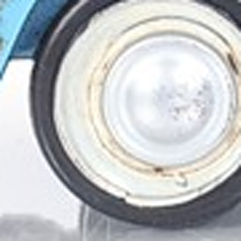 6" Blue And White Metal Volkswagen Bus Sculpture-Sculptures-DECOROLALA