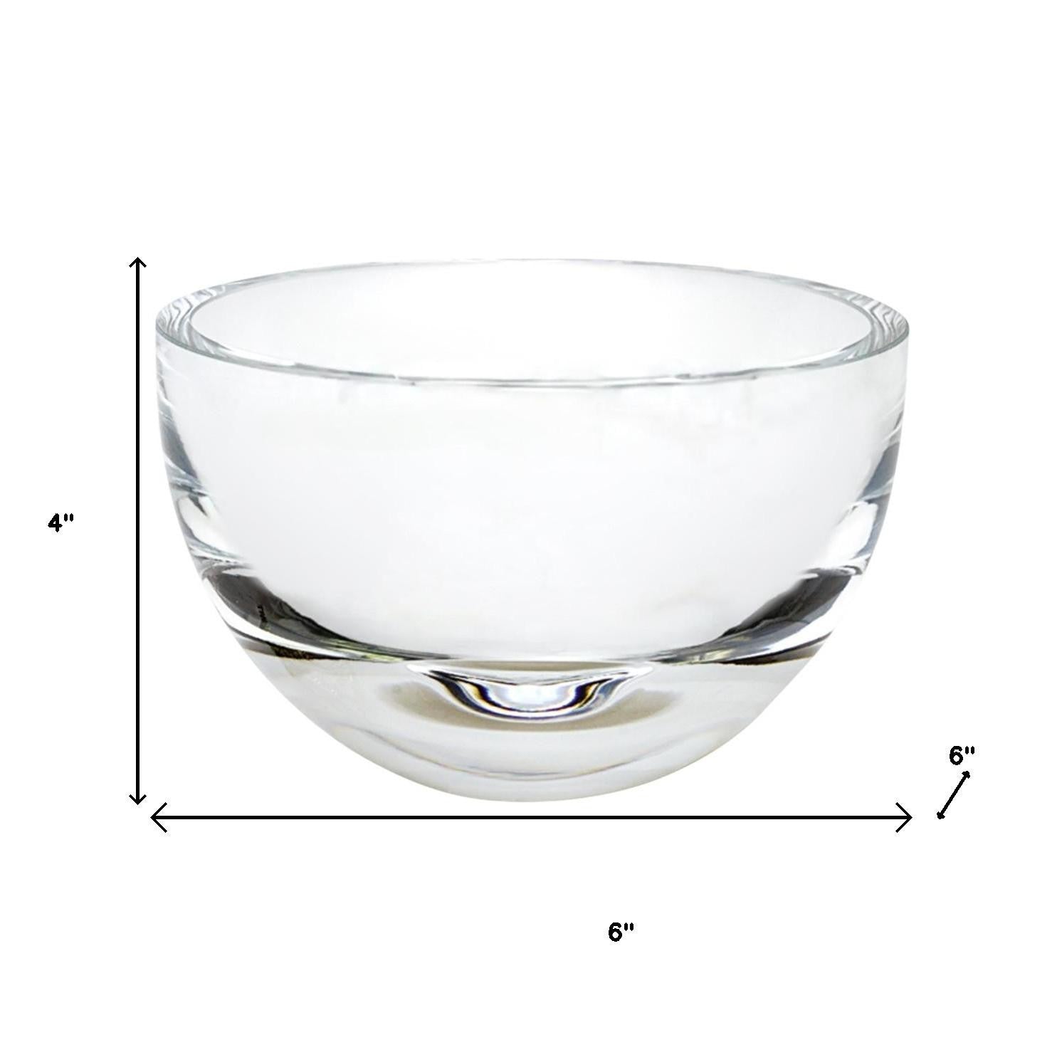 6" Clear Crystal Candy or Nut Bowl-Serving Bowls-DECOROLALA